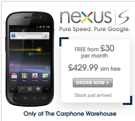 Nexus S Carphone Warehouse