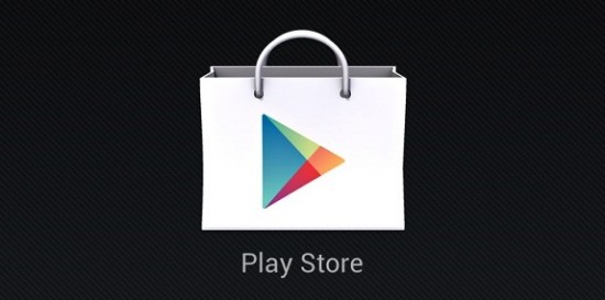 Where is the White Shopping Bag Icon on Google Play 