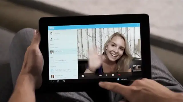 Skype Android tablet