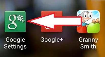 where is the settings icon on google
