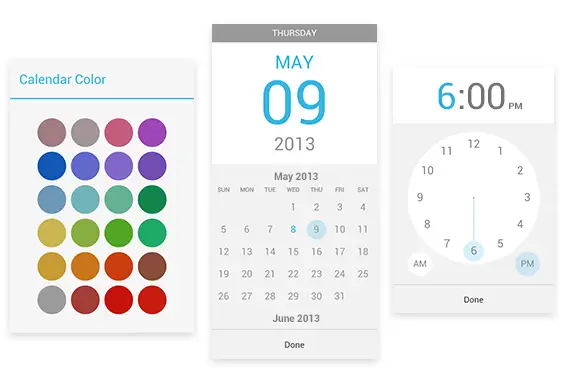 Google Calendar color date time