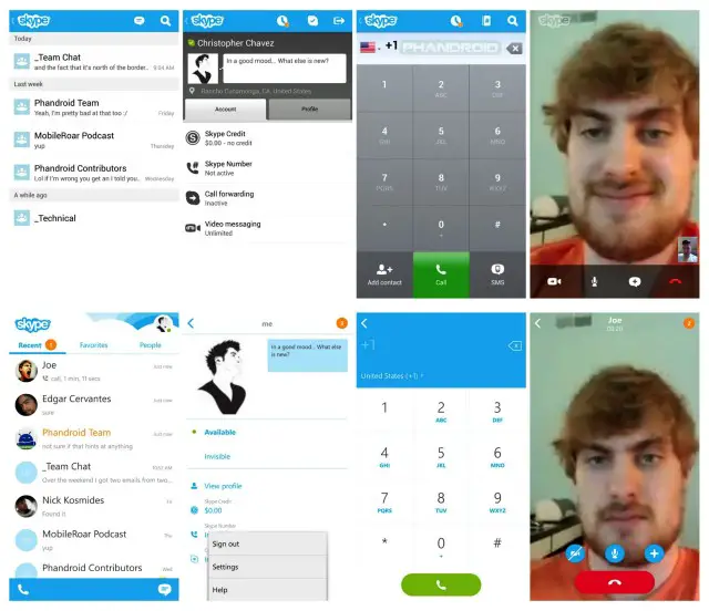 Skype 4.0 before and after