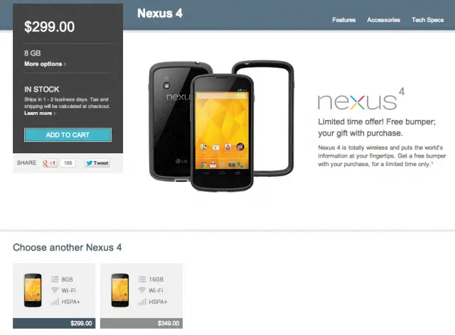 White Nexus 4 missing Google Play