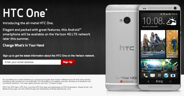 HTC One Verizon Wireless