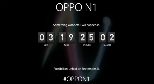 OPPO N1 countdown teaser