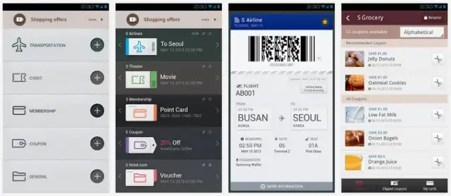 Samsung Wallet screenshots