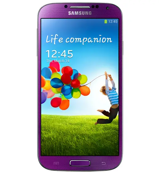 Samsung Galaxy S4 Purple front