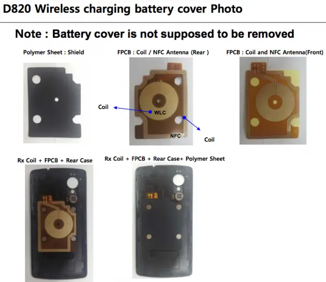 LG D820 FCC wireless charging cover Nexus 5