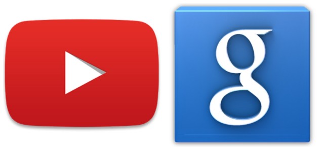 YouTube Google Search icons