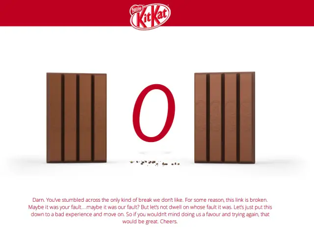 KitKat.com Android old 404 message