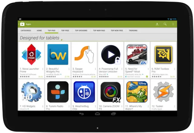 Nexus 10 Google Play tablets