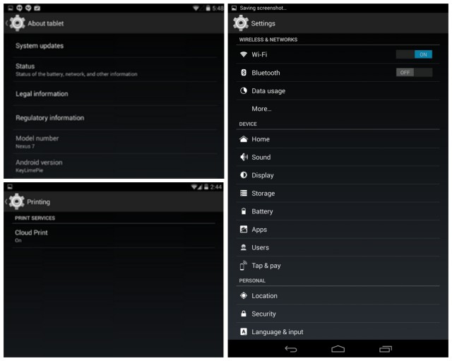 Nexus 7 Android 4.4 KitKat