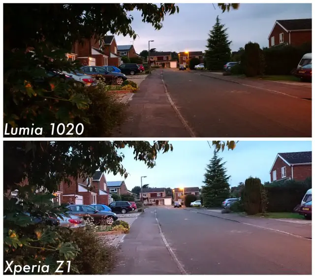 Sony Xperia Z1 vs Nokia Lumia 1020 dusk