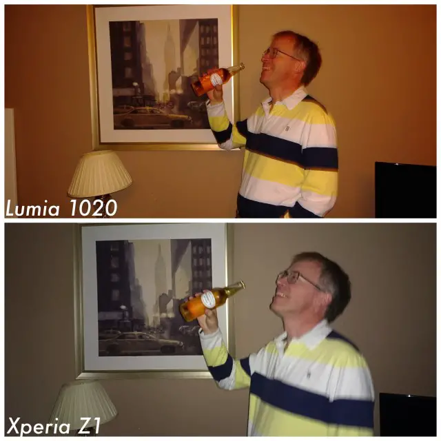 Sony Xperia Z1 vs Nokia Lumia 1020 indoor light