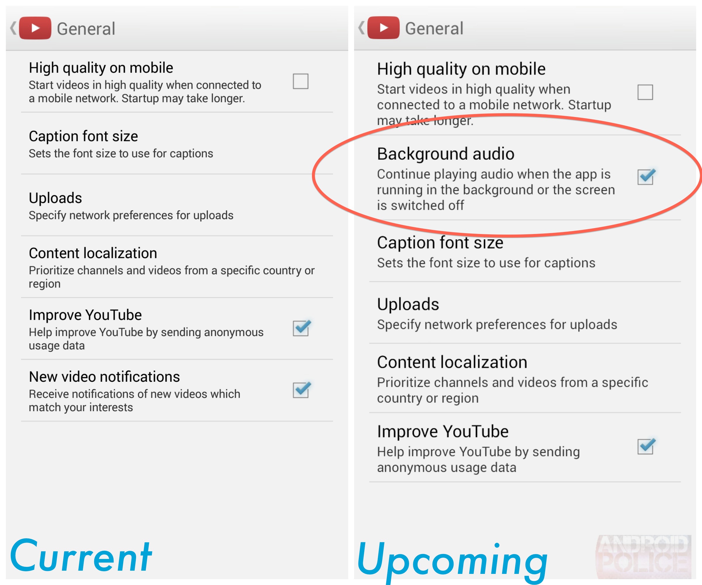 YouTube update rolling out on Google Play, future plans for background  audio hidden within [DOWNLOAD] – Phandroid