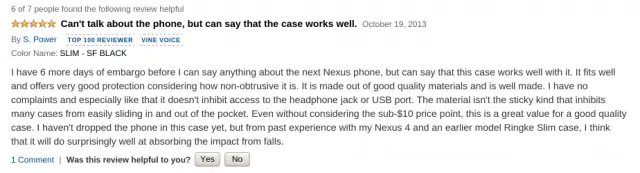 amazon review nexus 5 case