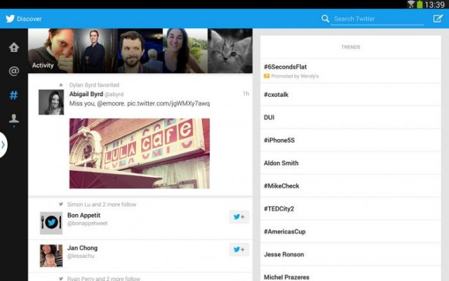 twitter for android tablets samsung
