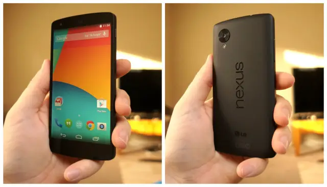 Nexus 5 front back hands on
