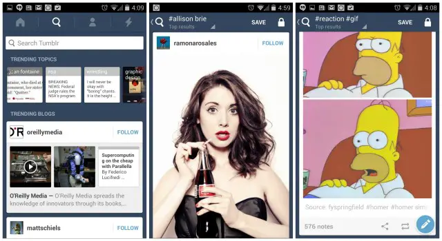 Tumblr for Android update Allison Brie
