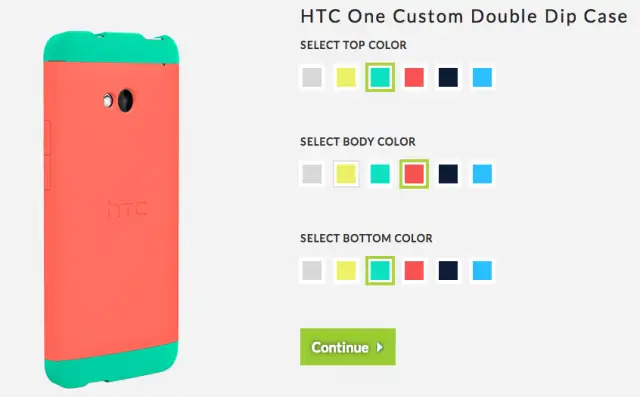 HTC One Double Dip case customizing tool