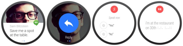 Android Wear voice reply action