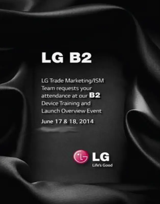 LG B2 G3 event training invite