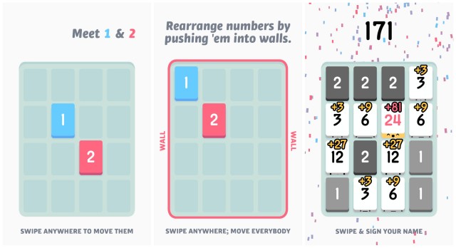 Threes exclamation gameplay