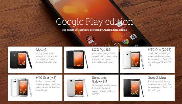 Google Play edition devices