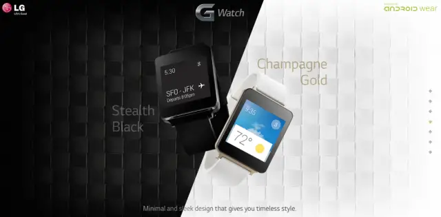 LG G Watch Black and Gold
