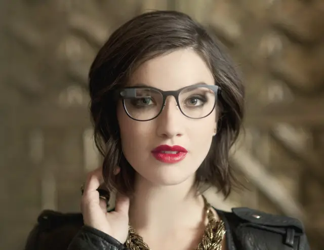 Google Glass titanium frames hot chick