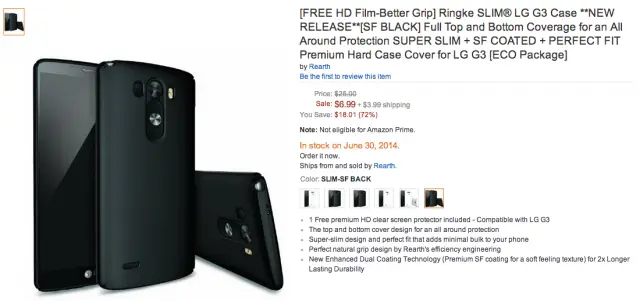 LG G3 Rearth Case Amazon