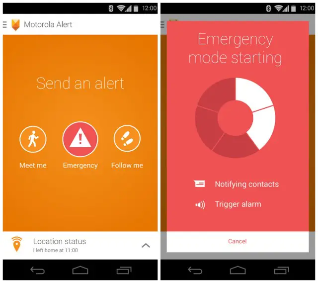 Motorola Alert screenshots