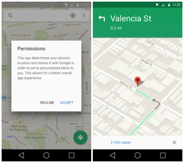 Android L Materia Google Maps