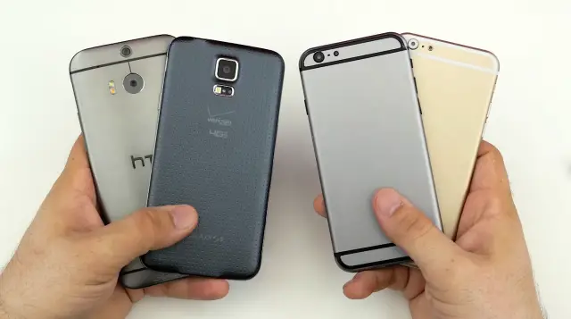 Apple iPhone 6 vs HTC One M8 vs Samsung Galaxy S5 Alpha
