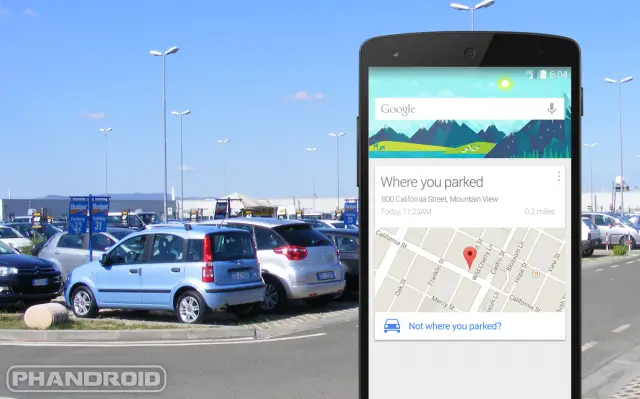 Google Now parked car