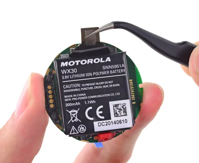 Moto 360 300mAh battery iFixit