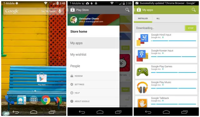 Moto X 2014 Google Play Store apps