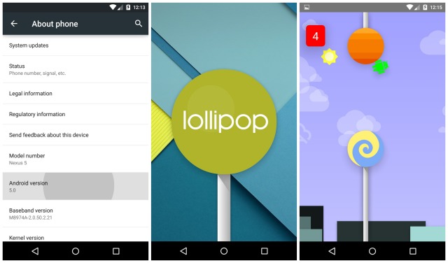 Android 5.0 Lollipop hidden game Easter Egg
