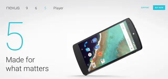 Nexus 5 family page