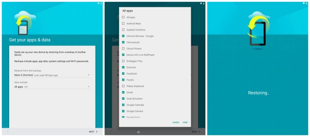 Nexus 9 Get your apps and data