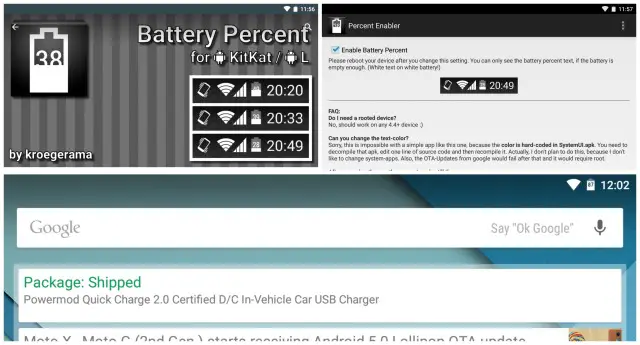 Nexus 9 battery percent enabler