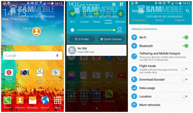 Samsung Galaxy Note 3 Android 5.0 Lollipop TouchWiz