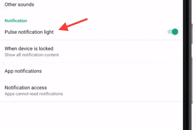 Nexus 6 Lollipop LED Pulse notification light toggle