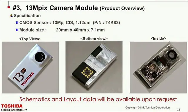Project Ara Toshiba 13MP camera module