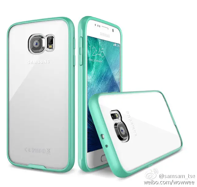 Samsung Galaxy S6 clear case teal