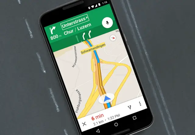 google maps lane guidance