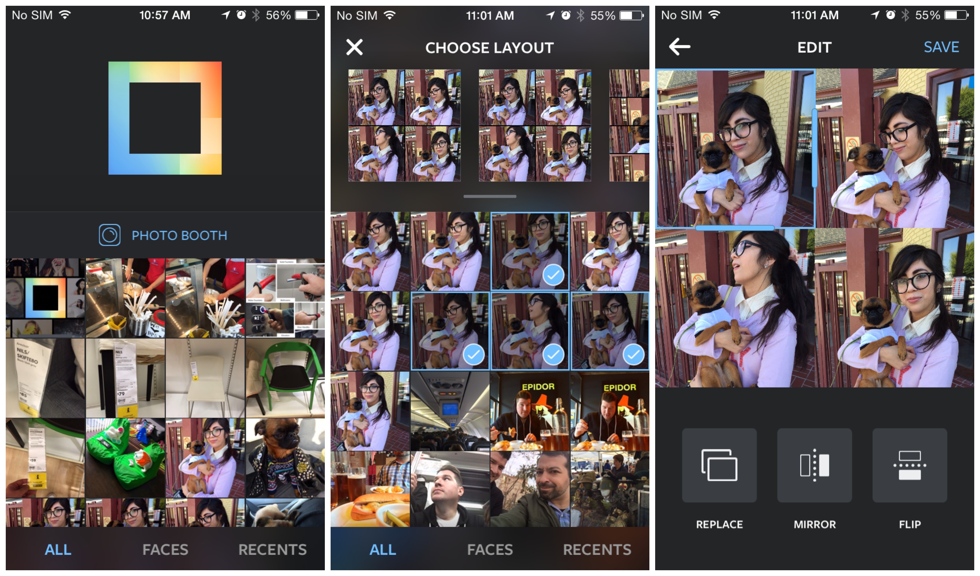 instagram tile layout