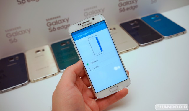 Samsung Galaxy S6 Edge screen settings DSC08594