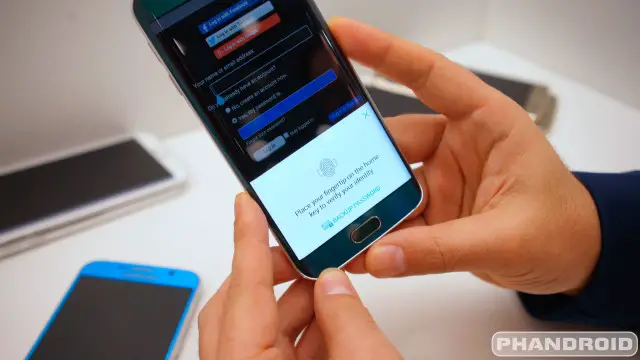 Samsung Galaxy S6 Fingerprint sign in DSC08979