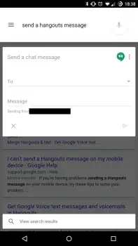 ok google hangouts message